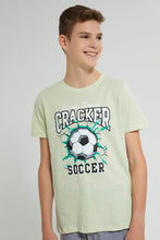 Load image into Gallery viewer, Redtag-Olive-Cracker-Football-3Pc-Night-Suit-Pyjama-Sets-Senior-Boys-9 to 14 Years
