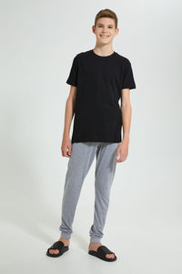 Redtag-Olive-Cracker-Football-3Pc-Night-Suit-Pyjama-Sets-Senior-Boys-9 to 14 Years