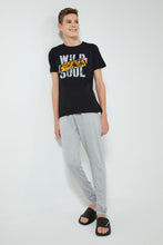 Load image into Gallery viewer, Redtag-Black-Wild-Soul-Night-Suit-Pyjama-Sets-Senior-Boys-9 to 14 Years

