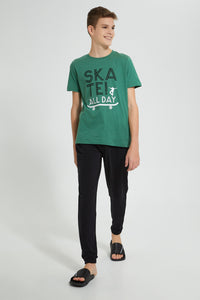 Redtag-Olive-Skate-All-Day-Night-Suit-Pyjama-Sets-Senior-Boys-9 to 14 Years