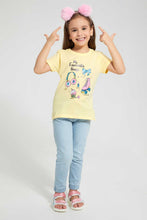 Load image into Gallery viewer, Redtag-Yellow-Slogan-Tee-Blouses-Girls-2 to 8 Years
