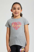 Load image into Gallery viewer, Redtag-Grey-Laced-Lurex-Embroideredroidery-T-Shirt-Colour:Grey,-Filter:Girls-(2-to-8-Yrs),-Girls-T-Shirts,-New-In,-New-In-GIR,-Non-Sale,-S22B,-Section:Kidswear,-TBL-Girls-2 to 8 Years
