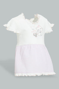 Redtag-Pink-Kitten-Woven-Frill-Dress-Colour:Pink,-Filter:Baby-(0-to-12-Mths),-NBG-Dresses,-New-In,-New-In-NBG,-Non-Sale,-S22B,-Section:Kidswear-Baby-0 to 12 Months