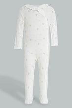 Load image into Gallery viewer, Redtag-White-And-Pink-Frill-Sleep-Suit-Sleepsuits-Baby-0 to 12 Months
