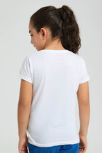 Load image into Gallery viewer, Redtag-White-Star-Rhinestone-T-Shirt-Colour:White,-Filter:Girls-(2-to-8-Yrs),-Girls-T-Shirts,-New-In,-New-In-GIR,-Non-Sale,-S22B,-Section:Kidswear,-TBL-Girls-2 to 8 Years
