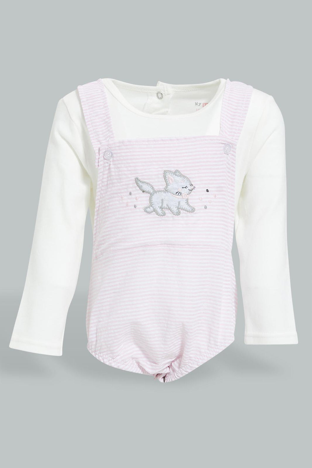 Redtag-Pink-Seersucker-Duangree-Romper-Colour:Pink,-Filter:Baby-(0-to-12-Mths),-NBG-Rompers,-New-In,-New-In-NBG,-Non-Sale,-S22B,-Section:Kidswear-Baby-0 to 12 Months