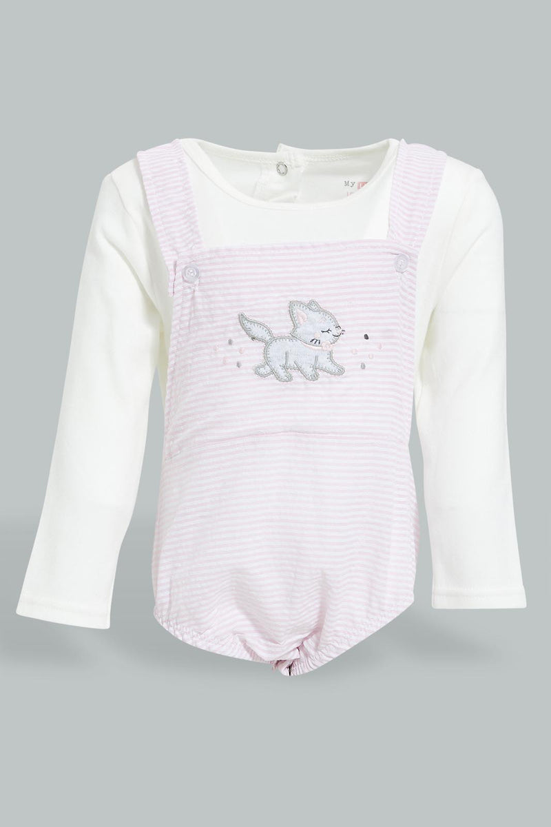 Redtag-Pink-Seersucker-Duangree-Romper-Colour:Pink,-Filter:Baby-(0-to-12-Mths),-NBG-Rompers,-New-In,-New-In-NBG,-Non-Sale,-S22B,-Section:Kidswear-Baby-0 to 12 Months