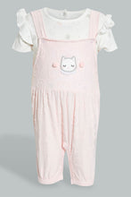 تنزيل الصورة على معرض الصور، Redtag-Pink-Kitten-Jacquard-Duangree-Rompers-Baby-0 to 12 Months

