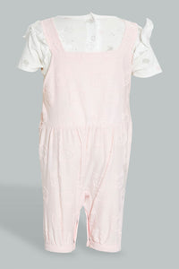 Redtag-Pink-Kitten-Jacquard-Duangree-Rompers-Baby-0 to 12 Months