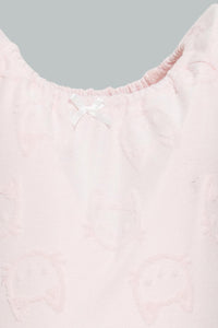 Redtag-Pink-Jacquard-Romper-Colour:Pink,-Filter:Baby-(0-to-12-Mths),-NBG-Rompers,-New-In,-New-In-NBG,-Non-Sale,-S22B,-Section:Kidswear-Baby-0 to 12 Months