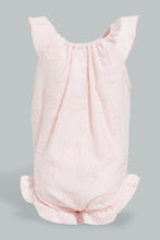 Load image into Gallery viewer, Redtag-Pink-Jacquard-Romper-Colour:Pink,-Filter:Baby-(0-to-12-Mths),-NBG-Rompers,-New-In,-New-In-NBG,-Non-Sale,-S22B,-Section:Kidswear-Baby-0 to 12 Months
