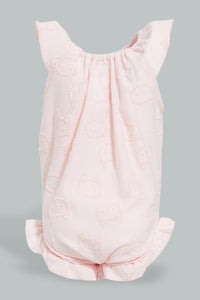 Redtag-Pink-Jacquard-Romper-Colour:Pink,-Filter:Baby-(0-to-12-Mths),-NBG-Rompers,-New-In,-New-In-NBG,-Non-Sale,-S22B,-Section:Kidswear-Baby-0 to 12 Months