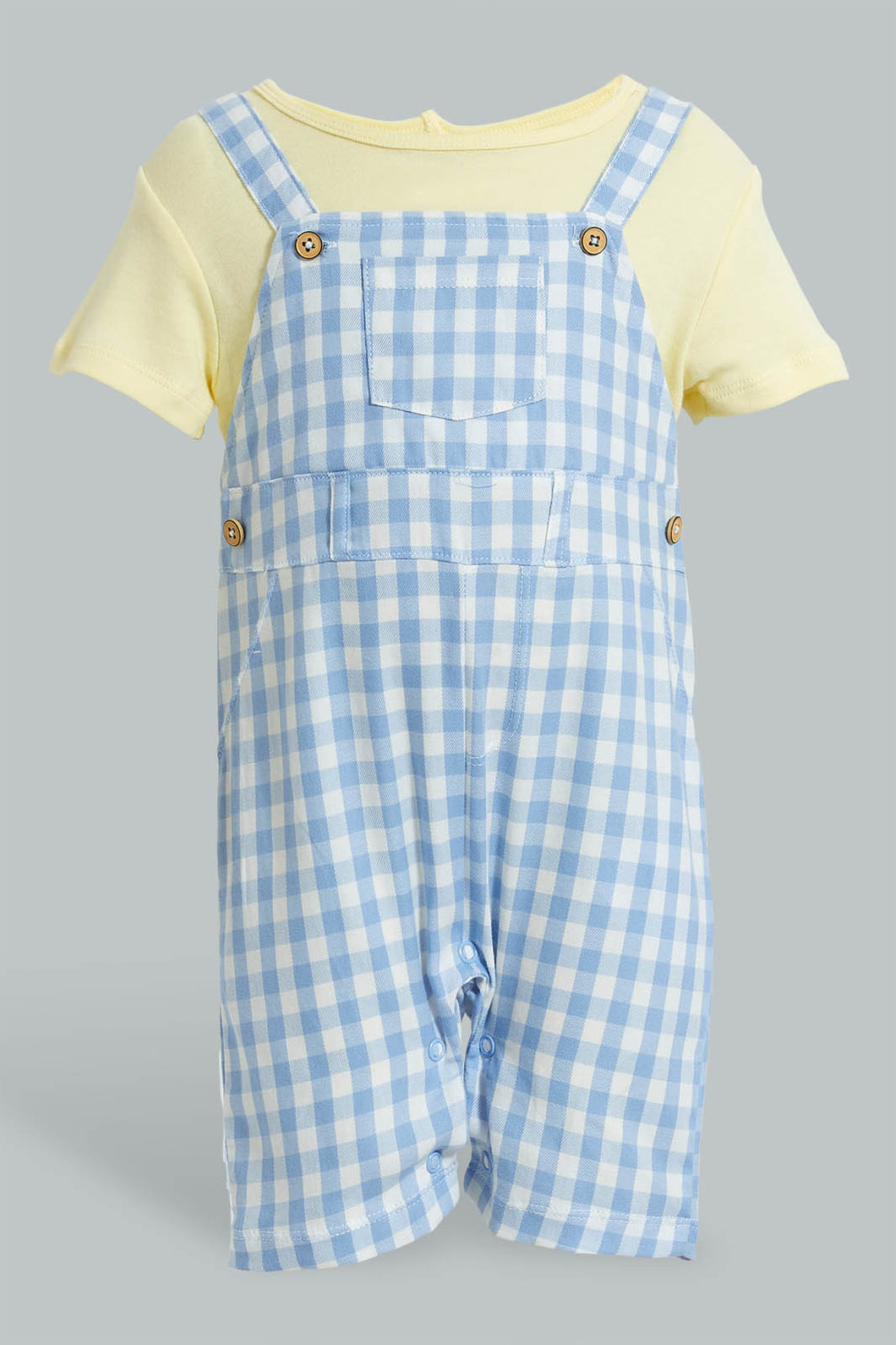 Redtag-Blue-Gingham-Duangree-Romper-Colour:Blue,-Filter:Baby-(0-to-12-Mths),-NBF-Rompers,-New-In,-New-In-NBF,-Non-Sale,-S22B,-Section:Kidswear-Baby-0 to 12 Months