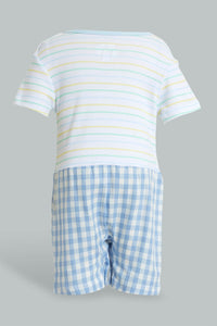 Redtag-Blue-Stripe-Romper-Colour:Blue,-Filter:Baby-(0-to-12-Mths),-NBF-Rompers,-New-In,-New-In-NBF,-Non-Sale,-S22B,-Section:Kidswear-Baby-0 to 12 Months
