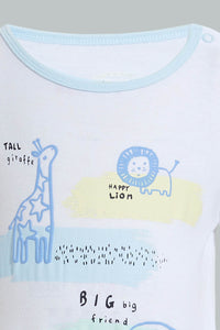 Redtag-White-Animal-Romper-Colour:White,-Filter:Baby-(0-to-12-Mths),-NBF-Rompers,-New-In,-New-In-NBF,-Non-Sale,-S22B,-Section:Kidswear-Baby-0 to 12 Months