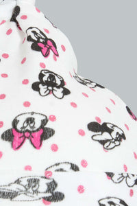 Redtag-Pink-Minnie-Mouse-2-Piece-Packhat-Hats-Baby-0 to 12 Months