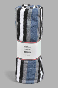 Redtag-Grey-Stripe-Bath-Towel-Bath-Towels-Home-Bathroom-