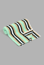 Load image into Gallery viewer, Redtag-Green-Stripe-Bath-Towel-Bath-Towels-Home-Bathroom-
