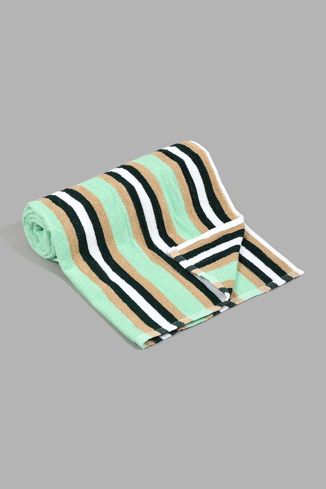 Redtag-Green-Stripe-Bath-Towel-Bath-Towels-Home-Bathroom-