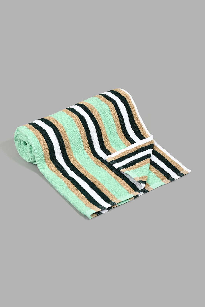 Redtag-Green-Stripe-Bath-Towel-Bath-Towels-Home-Bathroom-