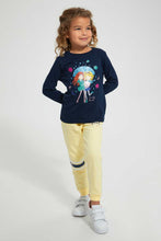 Load image into Gallery viewer, Redtag-Grey-Slogan-Track-Joggers-Girls-2 to 8 Years
