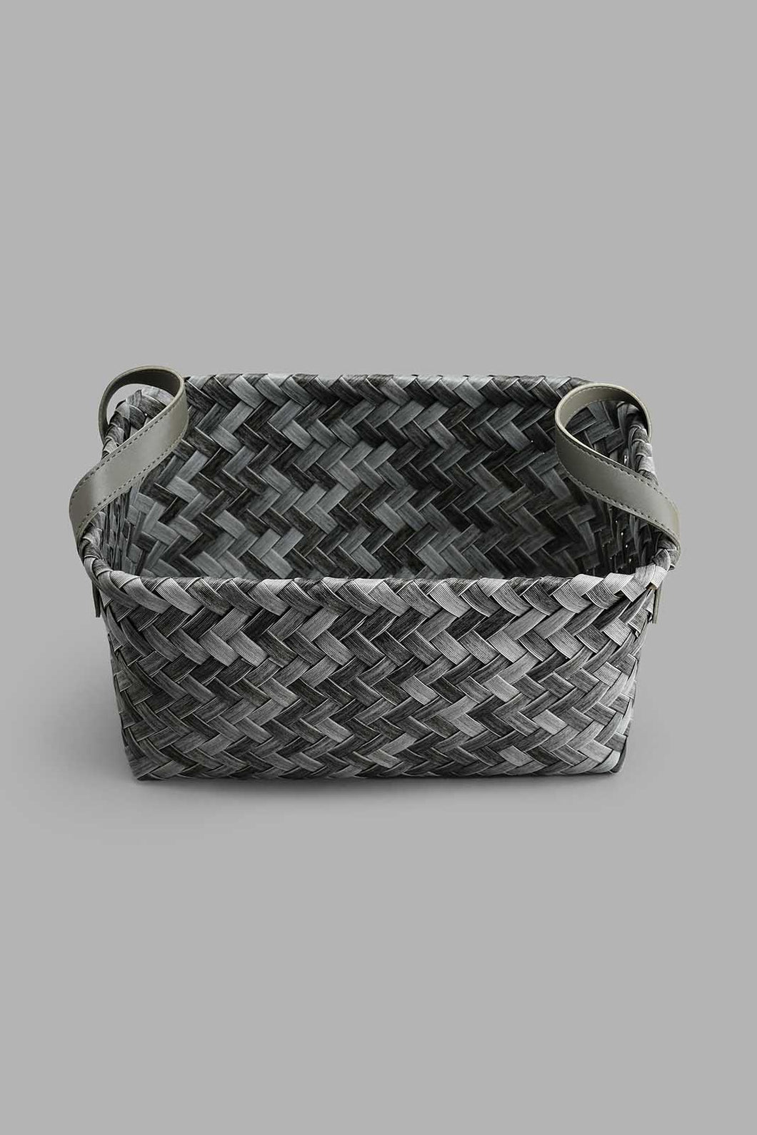 Redtag-Grey-Rectangle-Laundry-Basket-(Medium)-Laundry-Baskets-Home-Bathroom-