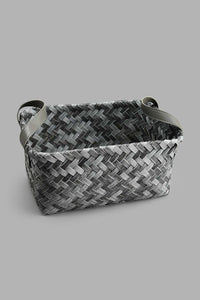 Redtag-Grey-Rectangle-Laundry-Basket-(Medium)-Laundry-Baskets-Home-Bathroom-