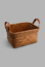 Load image into Gallery viewer, Redtag-Brown-Rectangle-Laundry-Basket-(Medium)-Laundry-Baskets-Home-Bathroom-
