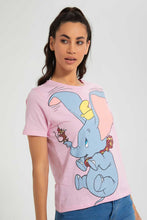 تنزيل الصورة على معرض الصور، Redtag-Pink-Dumbo-Print-T-Shirt-Active-Tees-Women&#39;s-
