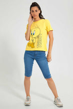 تنزيل الصورة على معرض الصور، Redtag-Mustard-Tweety-Print-T-Shirt-Active-Tees-Women&#39;s-
