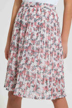 Load image into Gallery viewer, Redtag-Yellow-Floral--Print-Pleated-Skirt-Skirts-Senior-Girls-9 to 14 Years
