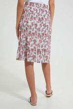 Load image into Gallery viewer, Redtag-Yellow-Floral--Print-Pleated-Skirt-Skirts-Senior-Girls-9 to 14 Years
