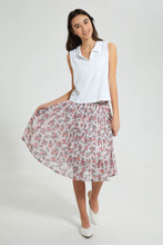 Load image into Gallery viewer, Redtag-Yellow-Floral--Print-Pleated-Skirt-Skirts-Senior-Girls-9 to 14 Years
