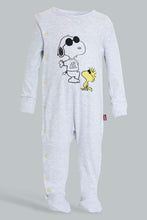 Load image into Gallery viewer, Redtag-White-And-Grey-Peanut-2-Piece-Pack-Sleep-Suit-Sleepsuits-Baby-0 to 12 Months
