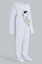 Load image into Gallery viewer, Redtag-White-And-Grey-Peanut-2-Piece-Pack-Sleep-Suit-Sleepsuits-Baby-0 to 12 Months
