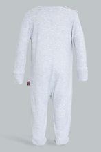 Load image into Gallery viewer, Redtag-White-And-Grey-Peanut-2-Piece-Pack-Sleep-Suit-Sleepsuits-Baby-0 to 12 Months
