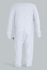 Redtag-White-And-Grey-Peanut-2-Piece-Pack-Sleep-Suit-Sleepsuits-Baby-0 to 12 Months