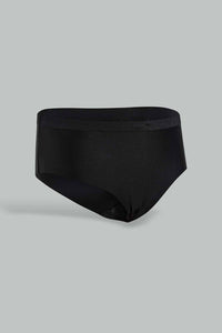 Redtag-Black/Beige/White-Plain-Boyleg-Brief-Briefs-Boyleg-Women's-0