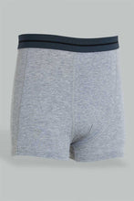 Load image into Gallery viewer, Redtag-Bsr-3-Pc-Pack-Boxer-Short-(Black/Grey-Mel/White)-Boxers-Senior-Boys-9 to 14 Years
