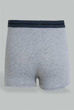 Load image into Gallery viewer, Redtag-Bsr-3-Pc-Pack-Boxer-Short-(Black/Grey-Mel/White)-Boxers-Senior-Boys-9 to 14 Years
