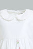 Redtag-Colar-Floral-Printed-Hem-Colour:White,-Filter:Infant-Girls-(3-to-24-Mths),-Infant-Girls-Dresses,-New-In,-New-In-ING,-Non-Sale,-S22B,-Section:Kidswear-Infant-Girls-3 to 24 Months