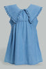 Redtag-Blue-Bib-Collar-Denim-Dress-Dresses-Infant-Girls-3 to 24 Months