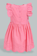 Load image into Gallery viewer, Redtag-Pink-Schiffli-Tank-Straps-With-Ruffle-Sleeve-And-Scallop-Hem-Colour:Pink,-Filter:Infant-Girls-(3-to-24-Mths),-Infant-Girls-Dresses,-New-In,-New-In-ING,-Non-Sale,-S22B,-Section:Kidswear-Infant-Girls-3 to 24 Months
