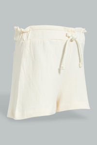 Redtag-Ivory-Pullon-Plain-Knit-Short-Colour:Ivory,-Filter:Infant-Girls-(3-to-24-Mths),-Infant-Girls-Shorts,-New-In,-New-In-ING,-Non-Sale,-S22B,-Section:Kidswear,-TBL-Infant-Girls-3 to 24 Months