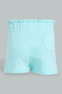 Redtag-Aqua-Pullon-Plain-Knit-Short-Colour:Teal,-Filter:Infant-Girls-(3-to-24-Mths),-Infant-Girls-Shorts,-New-In,-New-In-ING,-Non-Sale,-S22B,-Section:Kidswear,-TBL-Infant-Girls-3 to 24 Months