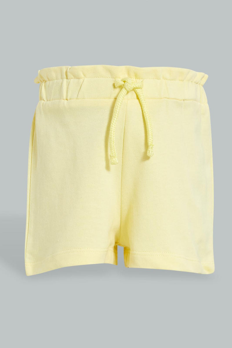 Redtag-Yellow-Pullon-Plain-Knit-Short-Colour:Yellow,-Filter:Infant-Girls-(3-to-24-Mths),-Infant-Girls-Shorts,-New-In,-New-In-ING,-Non-Sale,-S22B,-Section:Kidswear,-TBL-Infant-Girls-3 to 24 Months