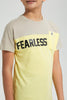 Redtag-Yellow-Fearless-T-Shirt-All-Over-Prints-Senior-Boys-9 to 14 Years