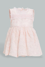 Load image into Gallery viewer, Redtag-Pink-Embroideredroidered-Mesh-Dress-Colour:Pink,-Filter:Baby-(0-to-12-Mths),-NBG-Dresses,-New-In,-New-In-NBG,-Non-Sale,-S22B,-Section:Kidswear-Baby-0 to 12 Months
