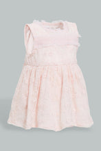 Load image into Gallery viewer, Redtag-Pink-Embroideredroidered-Mesh-Dress-Colour:Pink,-Filter:Baby-(0-to-12-Mths),-NBG-Dresses,-New-In,-New-In-NBG,-Non-Sale,-S22B,-Section:Kidswear-Baby-0 to 12 Months
