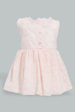 Load image into Gallery viewer, Redtag-Pink-Embroideredroidered-Mesh-Dress-Colour:Pink,-Filter:Baby-(0-to-12-Mths),-NBG-Dresses,-New-In,-New-In-NBG,-Non-Sale,-S22B,-Section:Kidswear-Baby-0 to 12 Months
